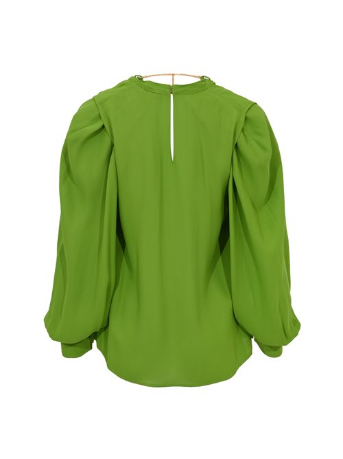 Blusa in georgette di viscosa con dettaglio gioiello Aloe Elisabetta Franchi | CA12961E2EV3